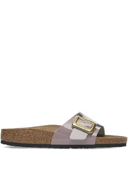 Birkenstock: Фиолетовые сандалии 
