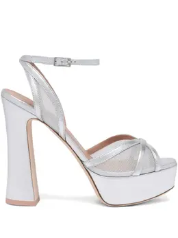 Malone Souliers: Серебристые сандалии 