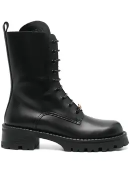 Versace Pre-Owned: Чёрные ботинки 
