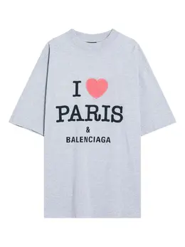 Balenciaga: Светлая футболка  Paris