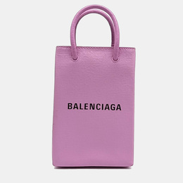 Balenciaga: Фиолетовая сумка  Shopping