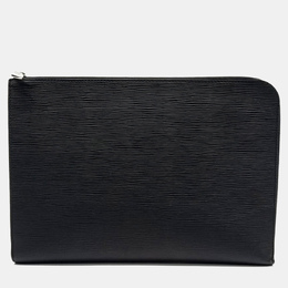 Louis Vuitton: Чёрная сумка  Pochette