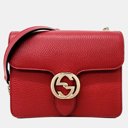 Gucci: Красная сумка через плечо  GG