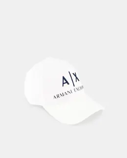 Armani Exchange: Белая кепка 