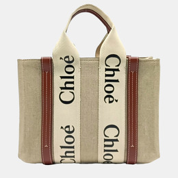 Chloe: Бежевая сумка  Woody Small