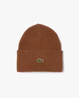 Lacoste: Коричневая шапка 