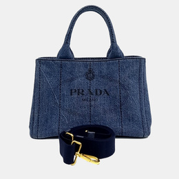 Prada: Голубая сумка-шоппер 
