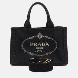Prada: Чёрная сумка-шоппер 