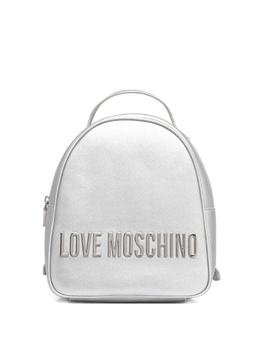 LOVE MOSCHINO: Серебристый рюкзак 