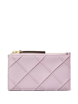 Tory Burch: Фиолетовый картхолдер  Fleming