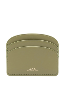 A.P.C.: Зелёный картхолдер  Demi Lune