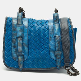 Bottega Veneta: Голубая сумка 