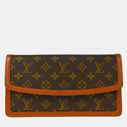Louis Vuitton: Коричневый клатч  Pochette