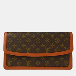Louis Vuitton: Коричневый клатч  Pochette