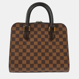 Louis Vuitton: Коричневая сумка  Damier Ebène Triana