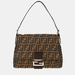 Fendi: Коричневая сумка  Baguette
