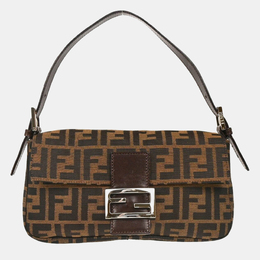 Fendi: Коричневая сумка  Baguette