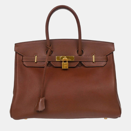 Hermes: Коричневая сумка  Birkin 35
