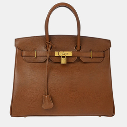 Hermes: Коричневая сумка  Birkin 35