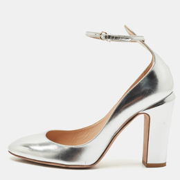 Valentino: Серебристые туфли 