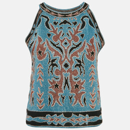 M Missoni: Голубой топ 