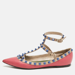 Valentino: Розовые балетки  Rockstud