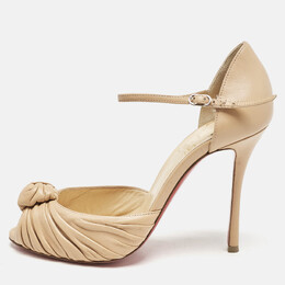 Christian Louboutin: Бежевые босоножки 