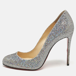 Christian Louboutin: Серебристые туфли 