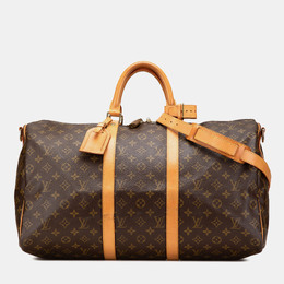 Louis Vuitton: Коричневая сумка  Keepall