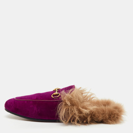 Gucci: Фиолетовые сабо  Princetown