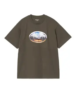 Carhartt WIP: Коричневая футболка 