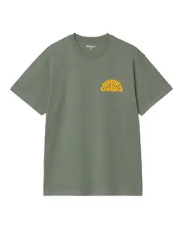 Carhartt WIP: Зелёная футболка 