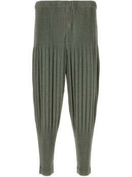 Homme Plissé Issey Miyake: Зелёные брюки 