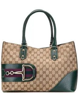 Gucci Pre-Owned: Зелёная сумка-шоппер 