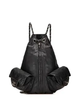 CHANEL Pre-Owned: Чёрный рюкзак 