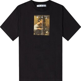 Off-White: Чёрная футболка  Caravaggio Boy