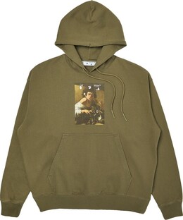 Off-White: Зелёная толстовка  Caravaggio Boy