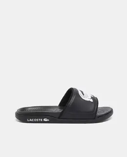 Lacoste: Белые шлёпанцы 