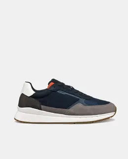 Geox: Серые кроссовки 