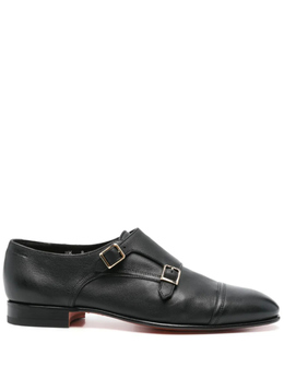 Santoni: Чёрные туфли 