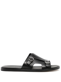Santoni: Чёрные сандалии 
