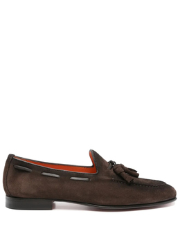 Santoni: Коричневые мокасины 