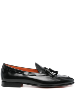 Santoni: Чёрные мокасины 