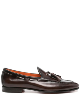 Santoni: Коричневые мокасины 
