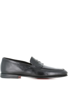 Santoni: Чёрные мокасины 