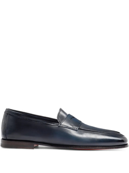 Santoni: Синие туфли 