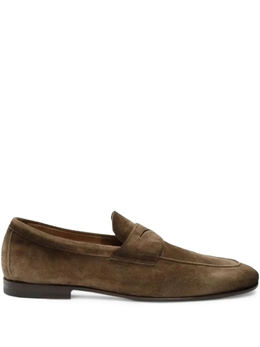 Santoni: Коричневые мокасины 