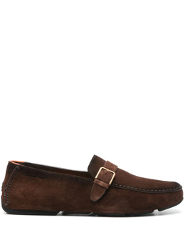 Santoni: Коричневые мокасины 