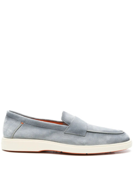 Santoni: Синие мокасины 