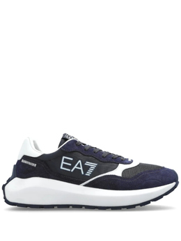 EA7 Emporio Armani: Синие кроссовки 